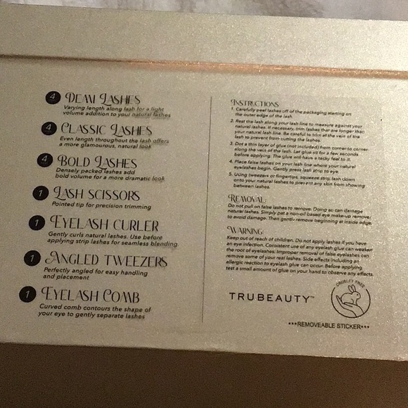 🎁 Idea 12 False Lashes Sets + Curler Scissors,Comb,Twizzers in Drawer Chest Set - Picture 6 of 6